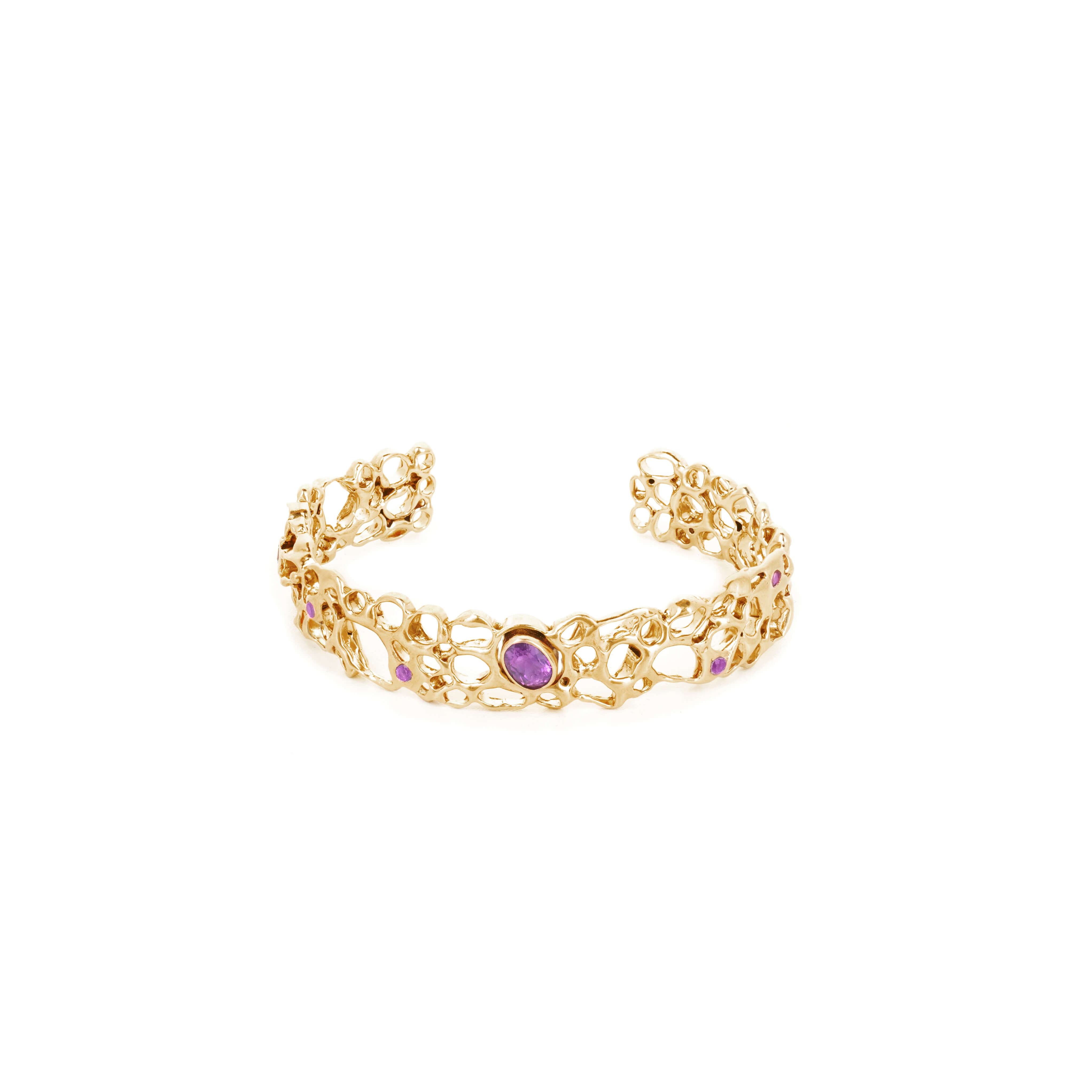 Bratara Statement Amethyst Tumaini Gold