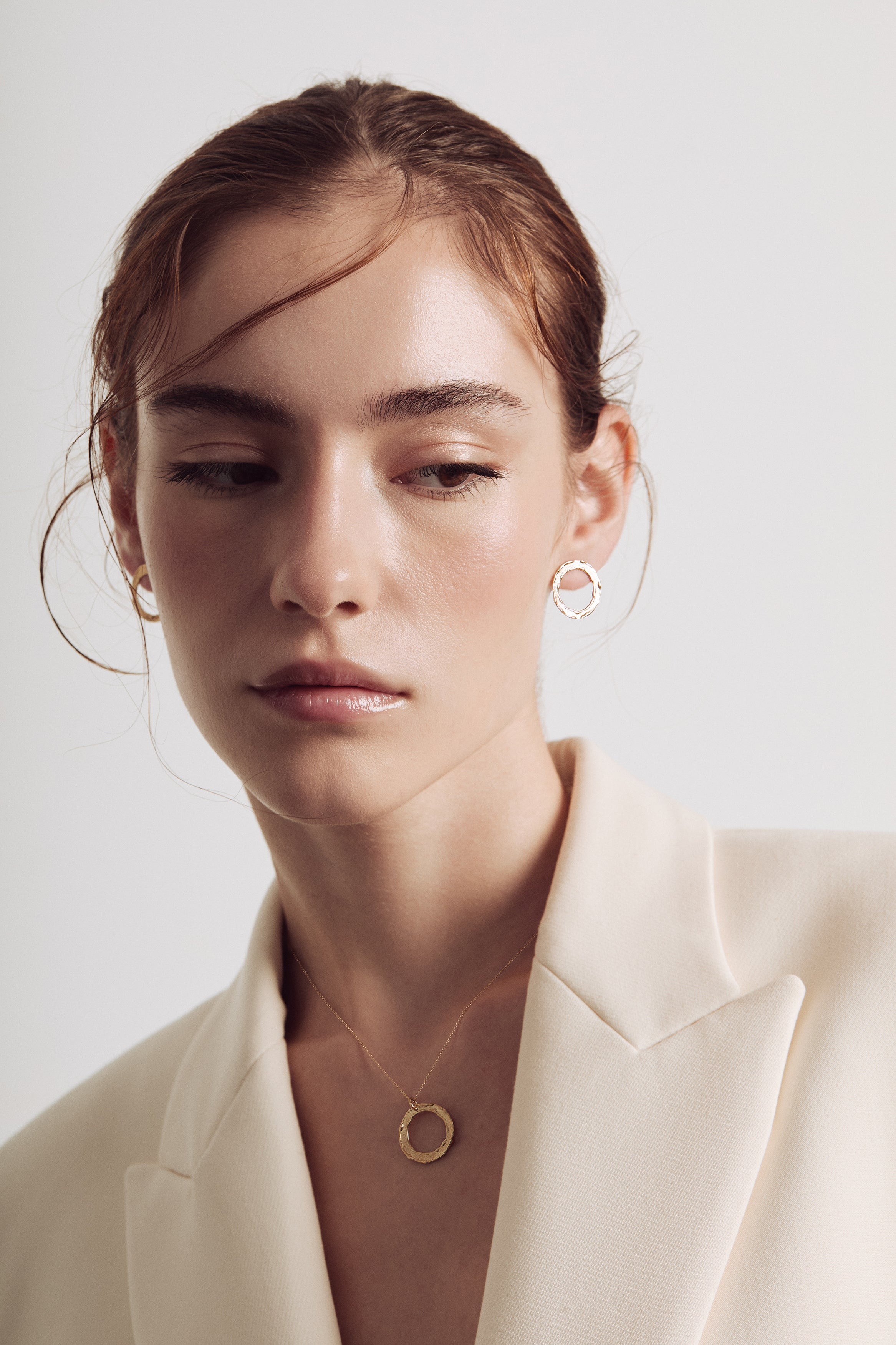 Cercei Maji aur 14k 585 Jasiri Bijuterie Contemporana Bijuterie de Autor Cercei Cercuri Circle Earrings Contemporary Author Jewelry Cadou Gift Gold