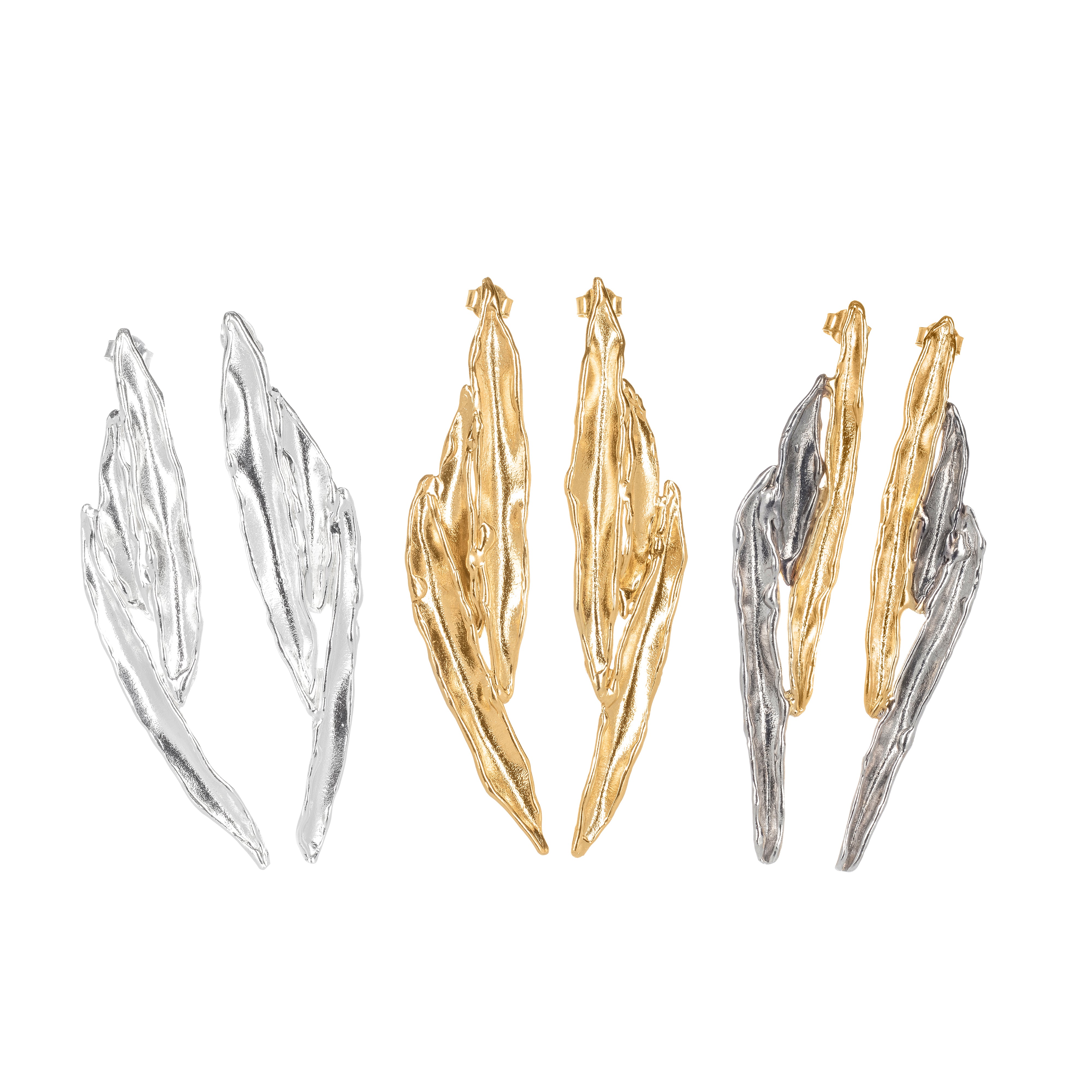 Statement earrings UZURI Silver