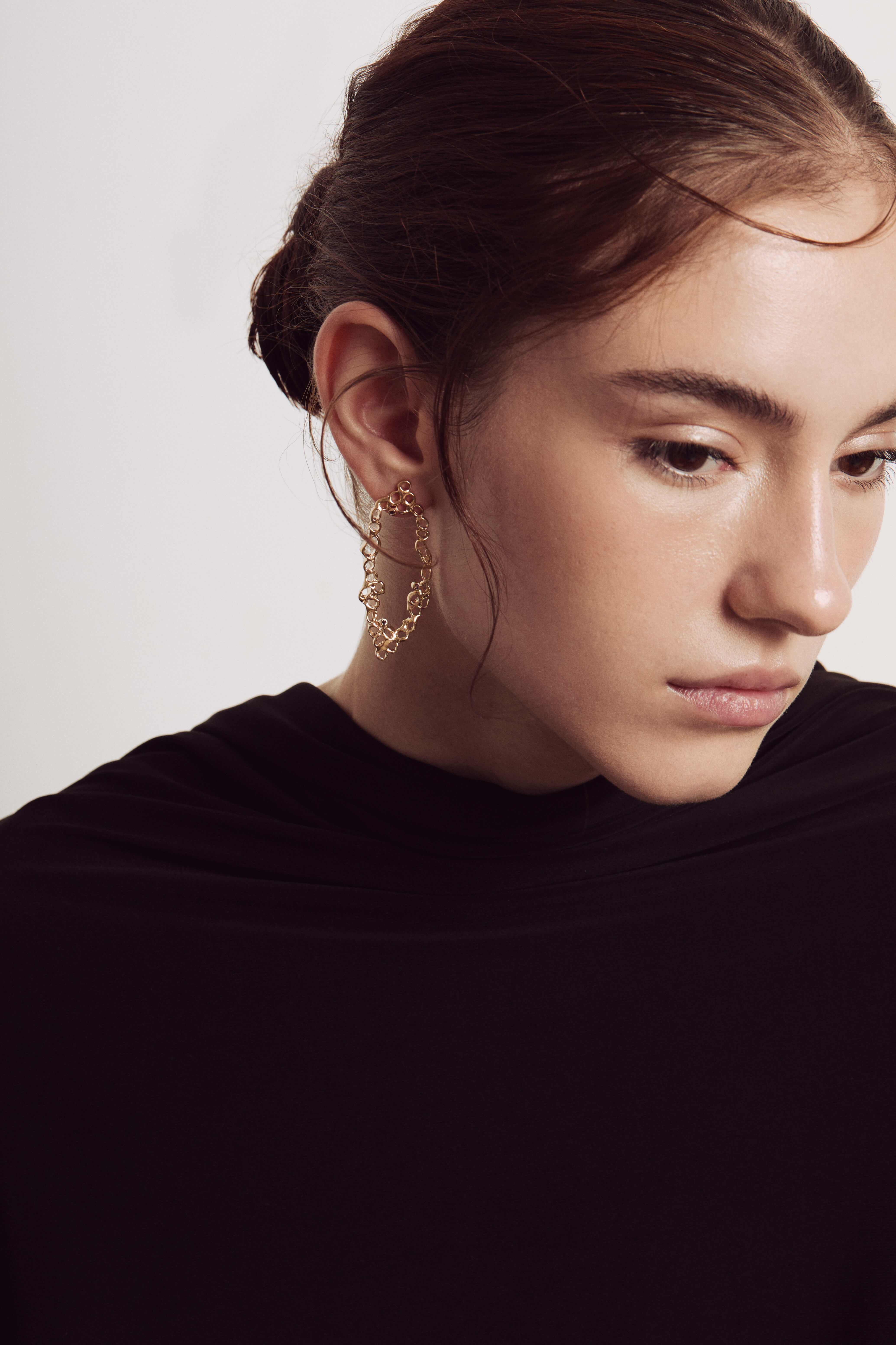 Statement earrings UZURI Gold