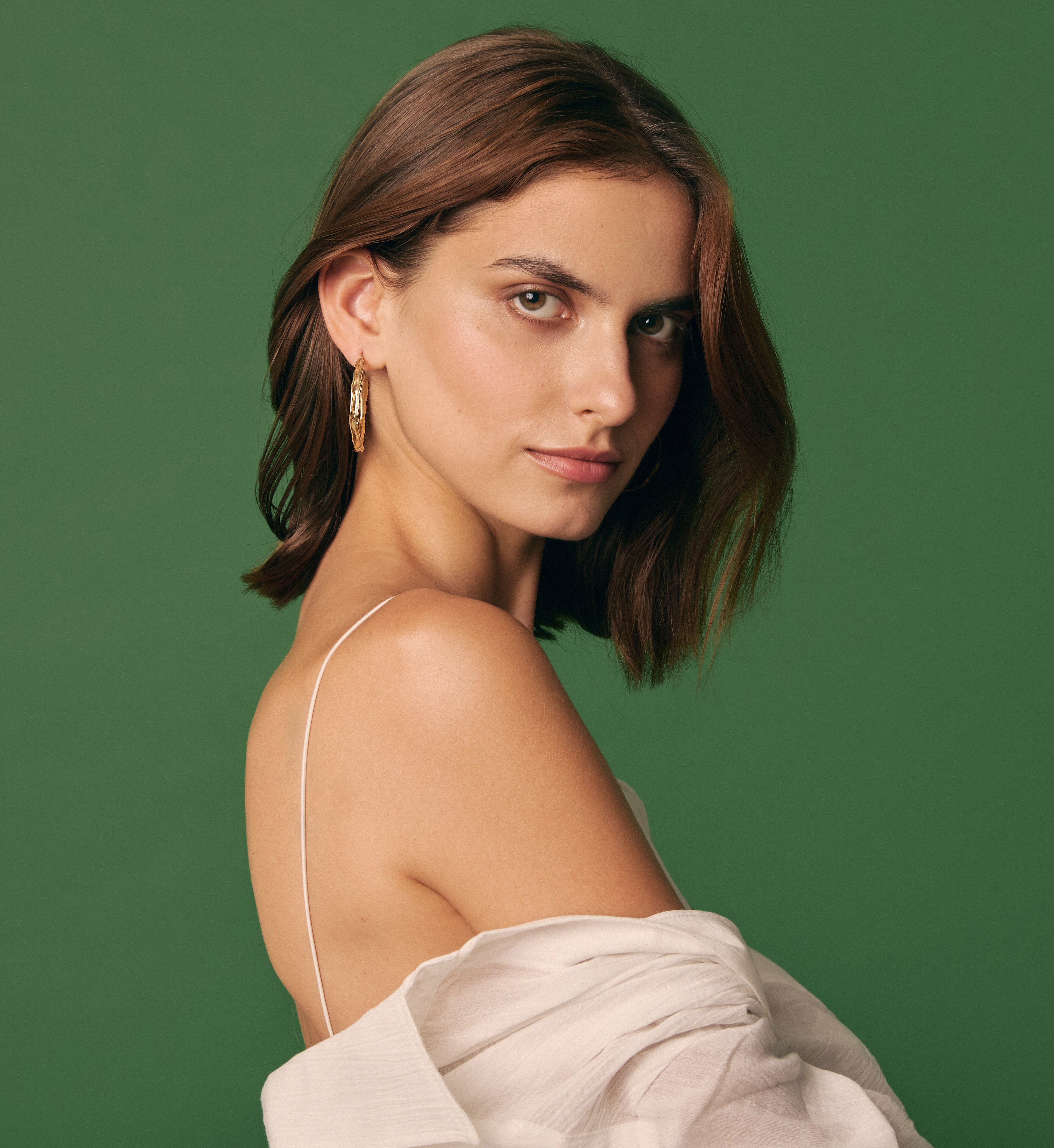 Large HOOP ZURI Silver earrings