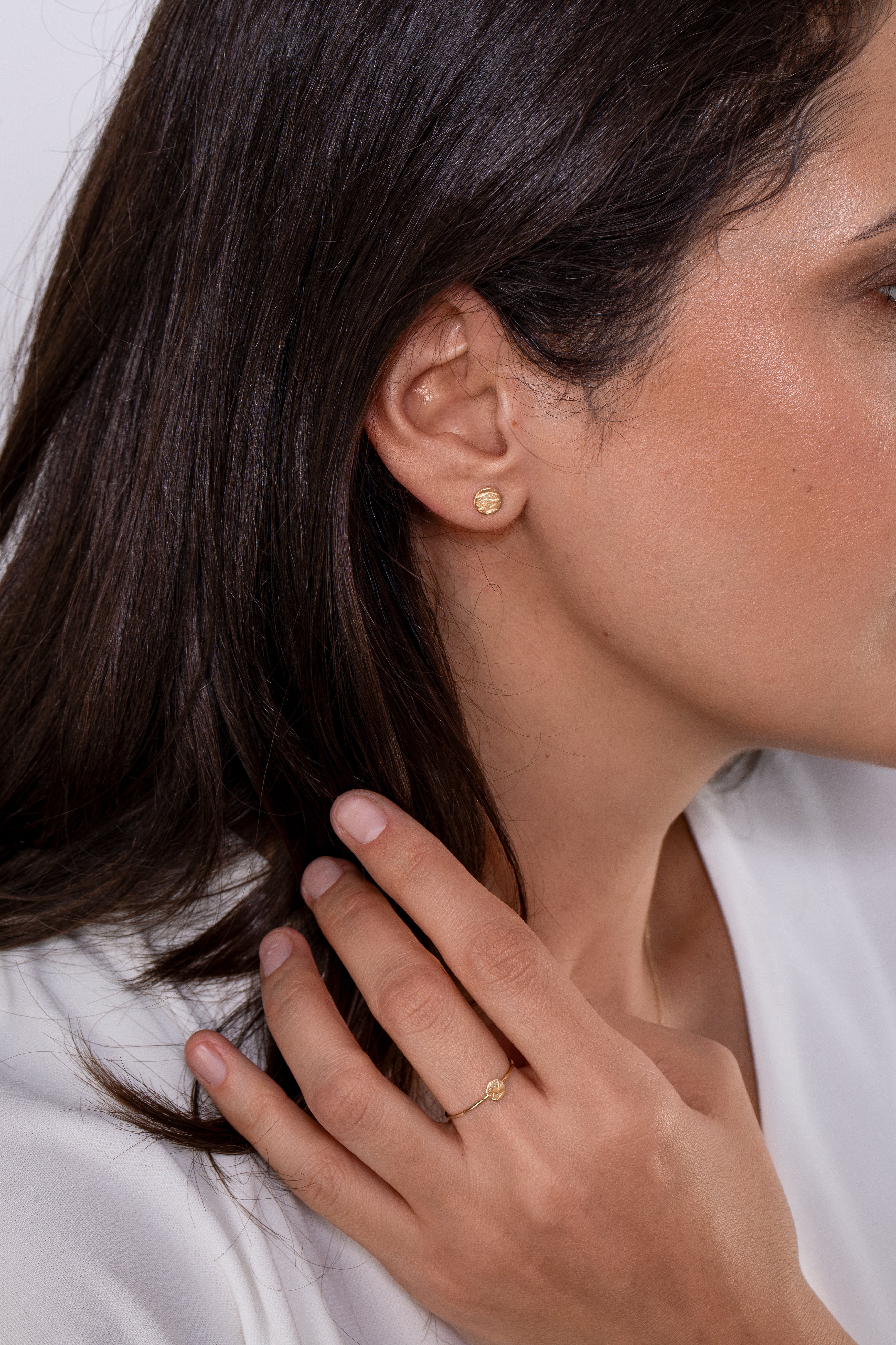 14k Gold Inner Flame stud earrings