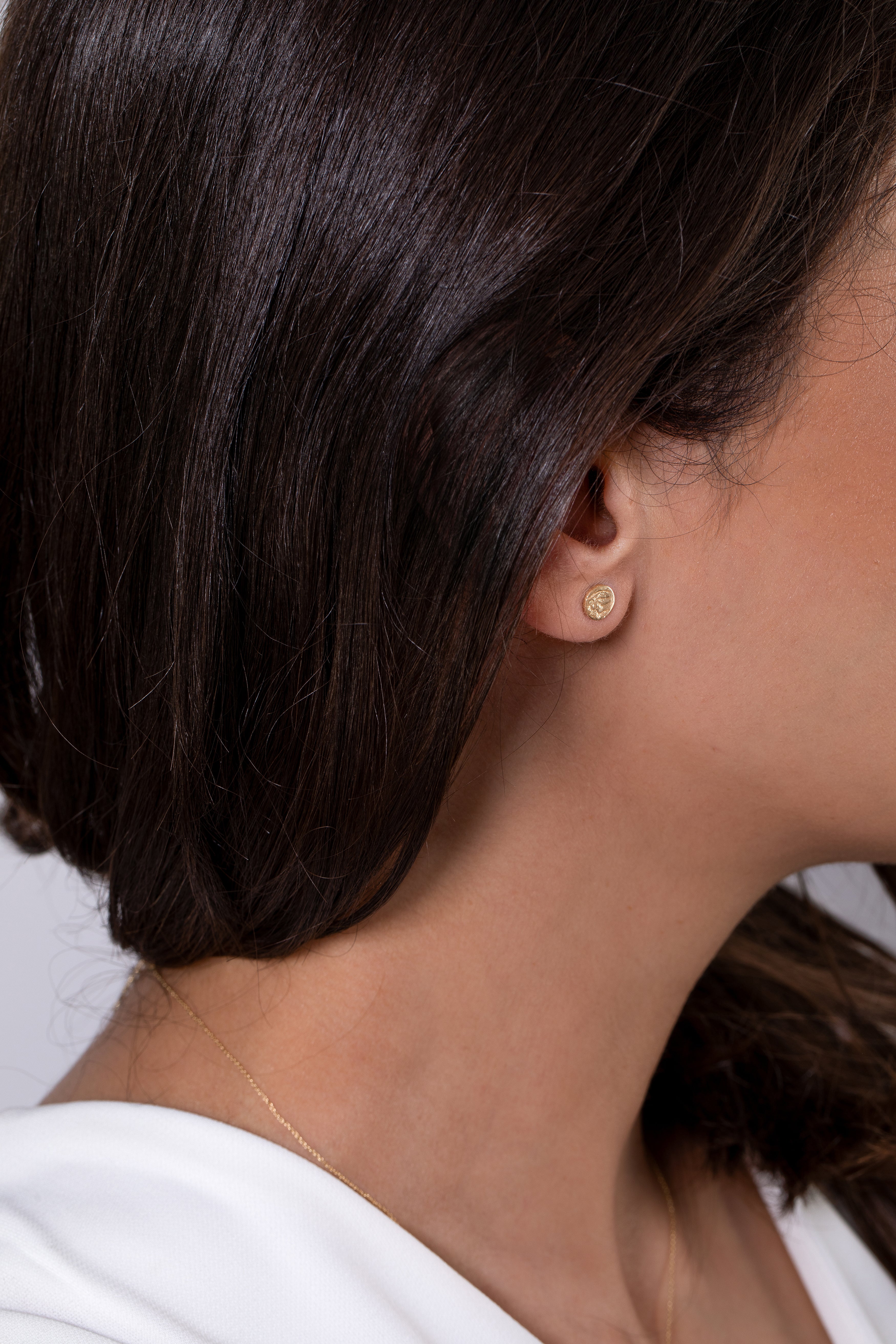 14k Gold Inner Flame stud earrings