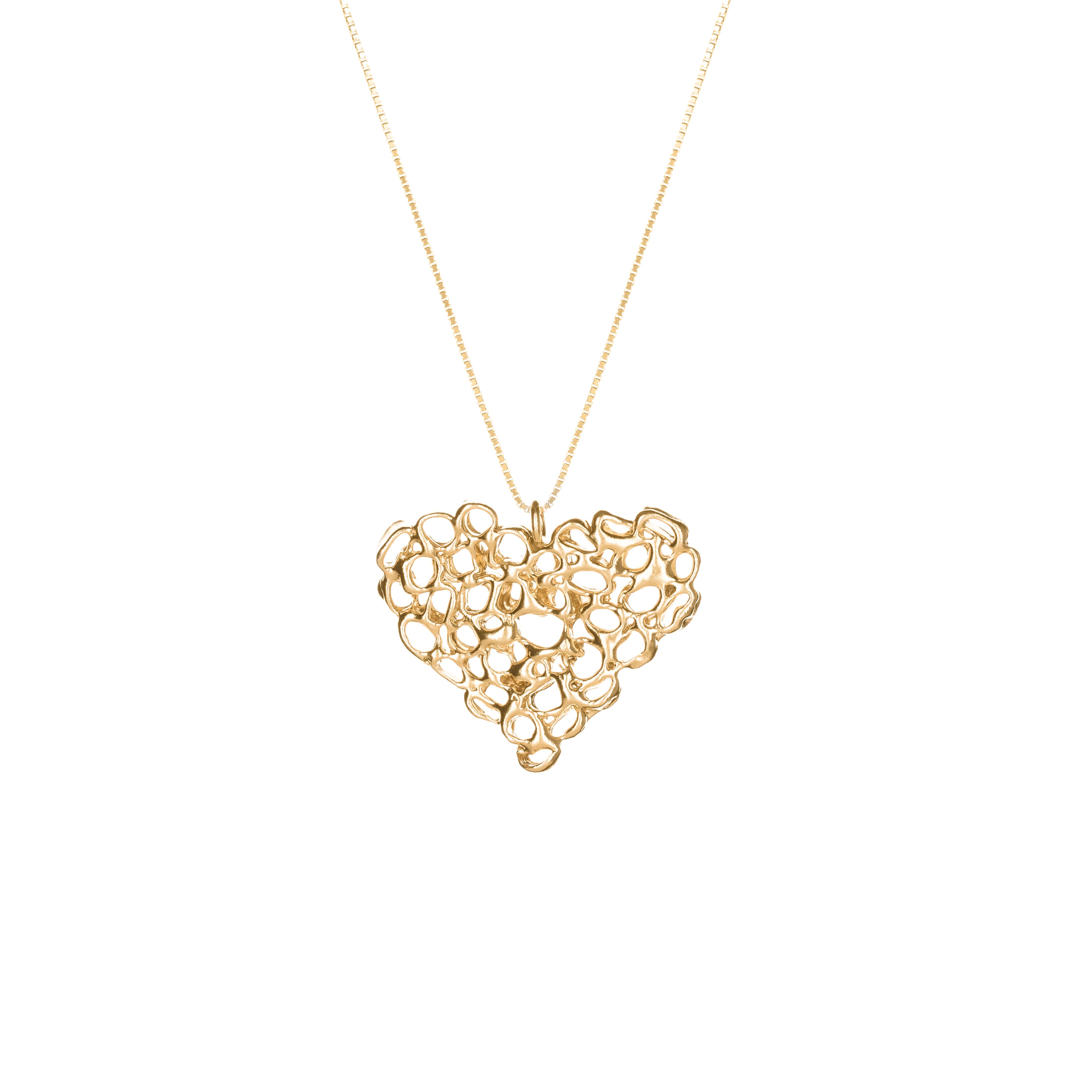 "Gold" Heartlace Necklace