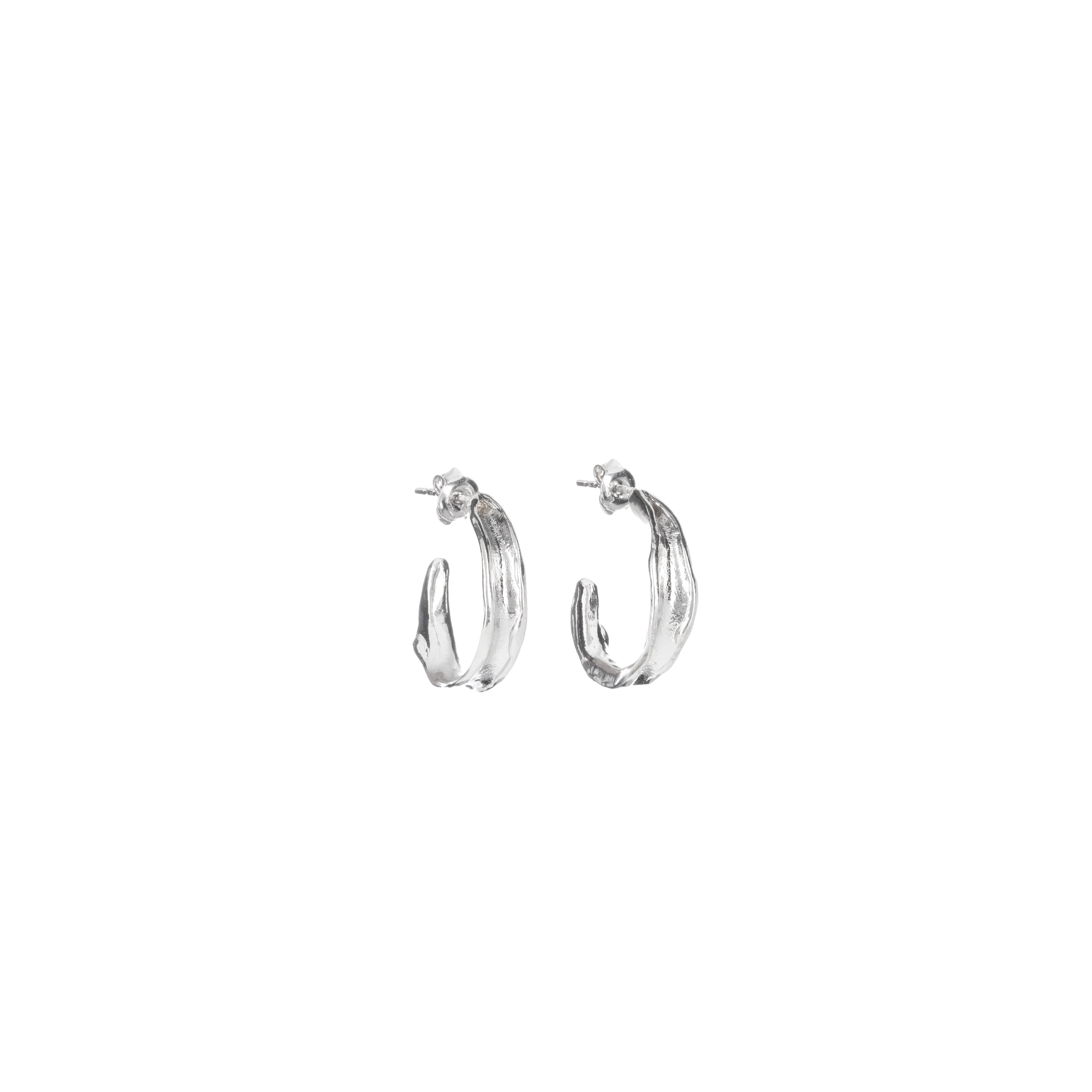 Large HOOP ZURI Silver earrings