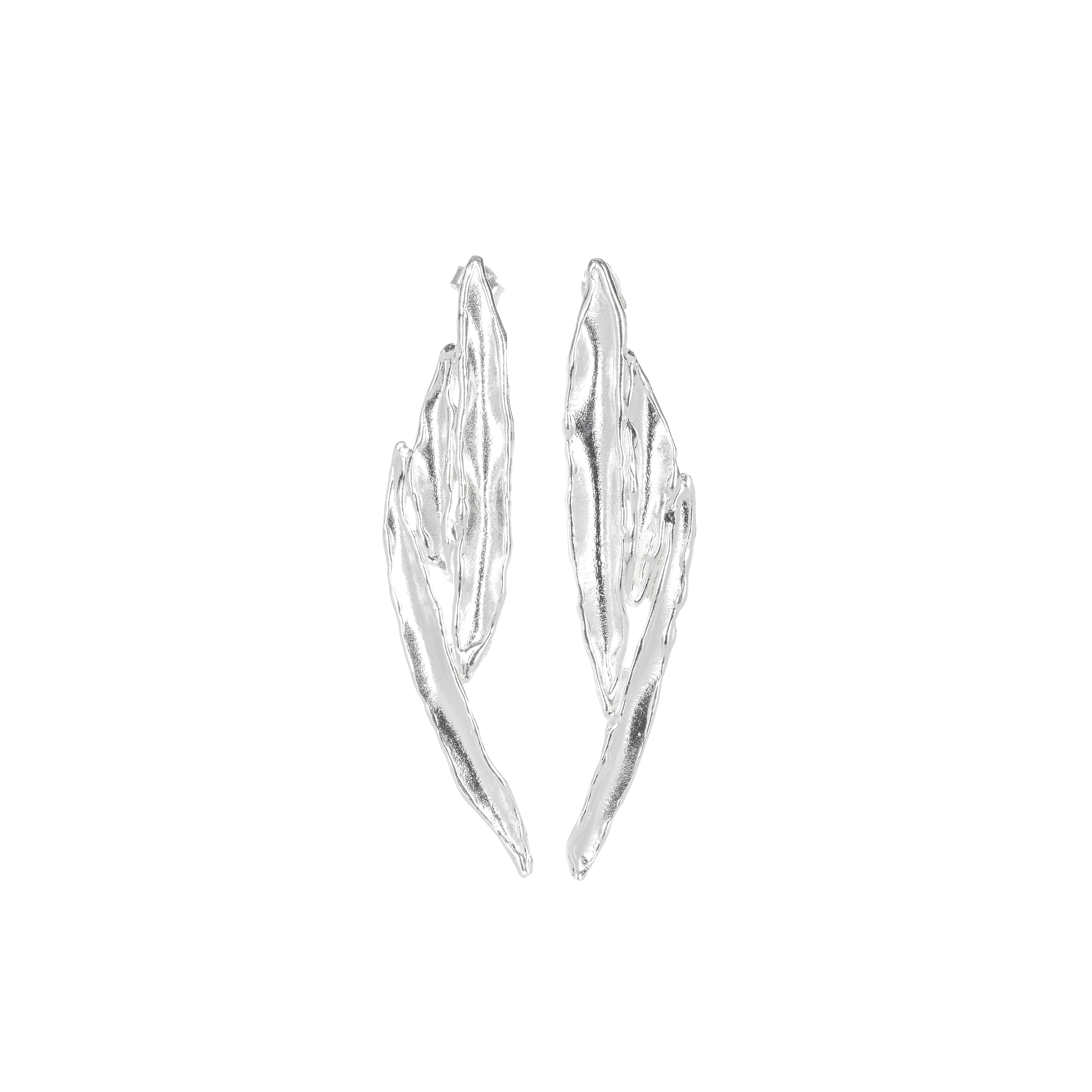 Statement earrings UZURI Silver 