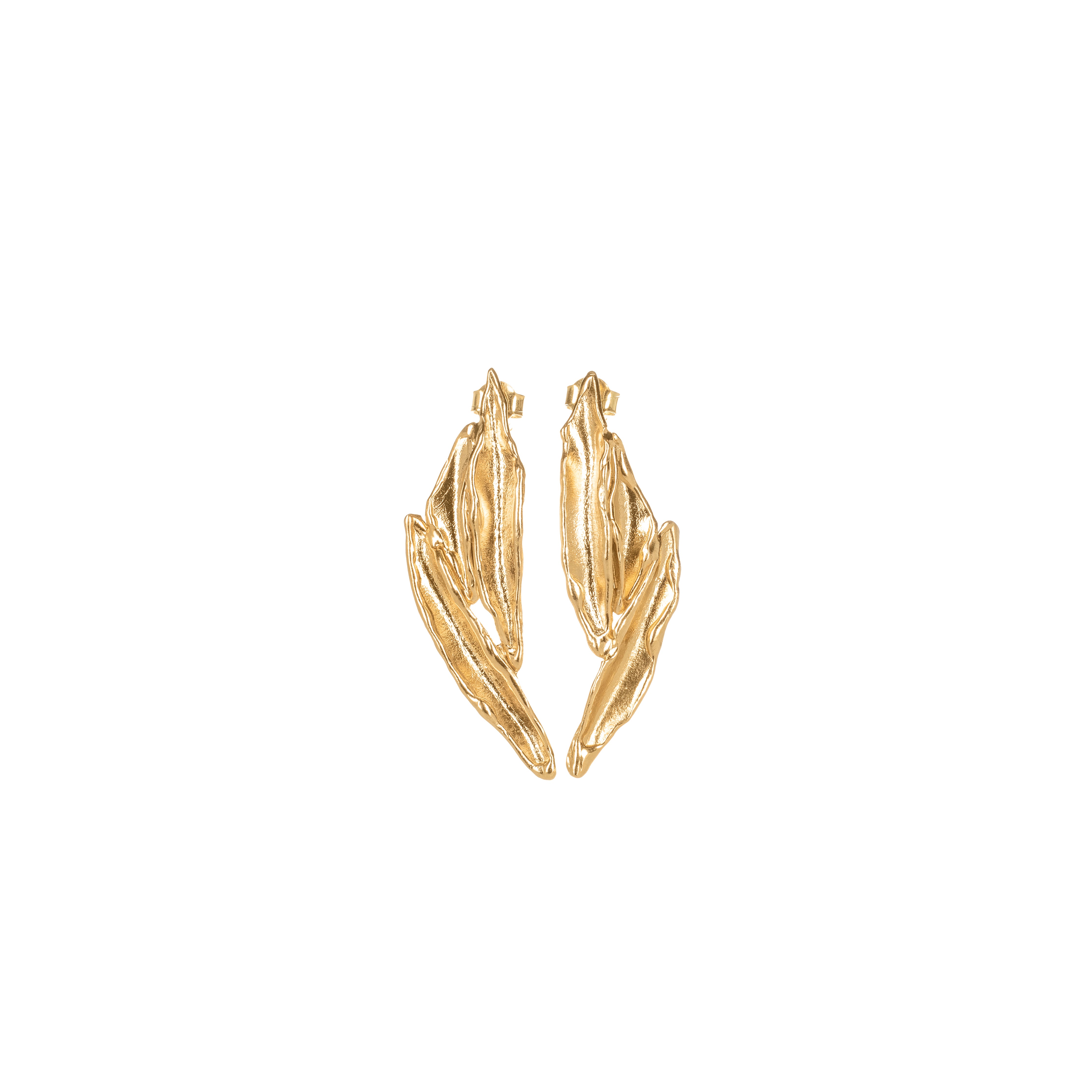 UZURI I Gold statement earrings 