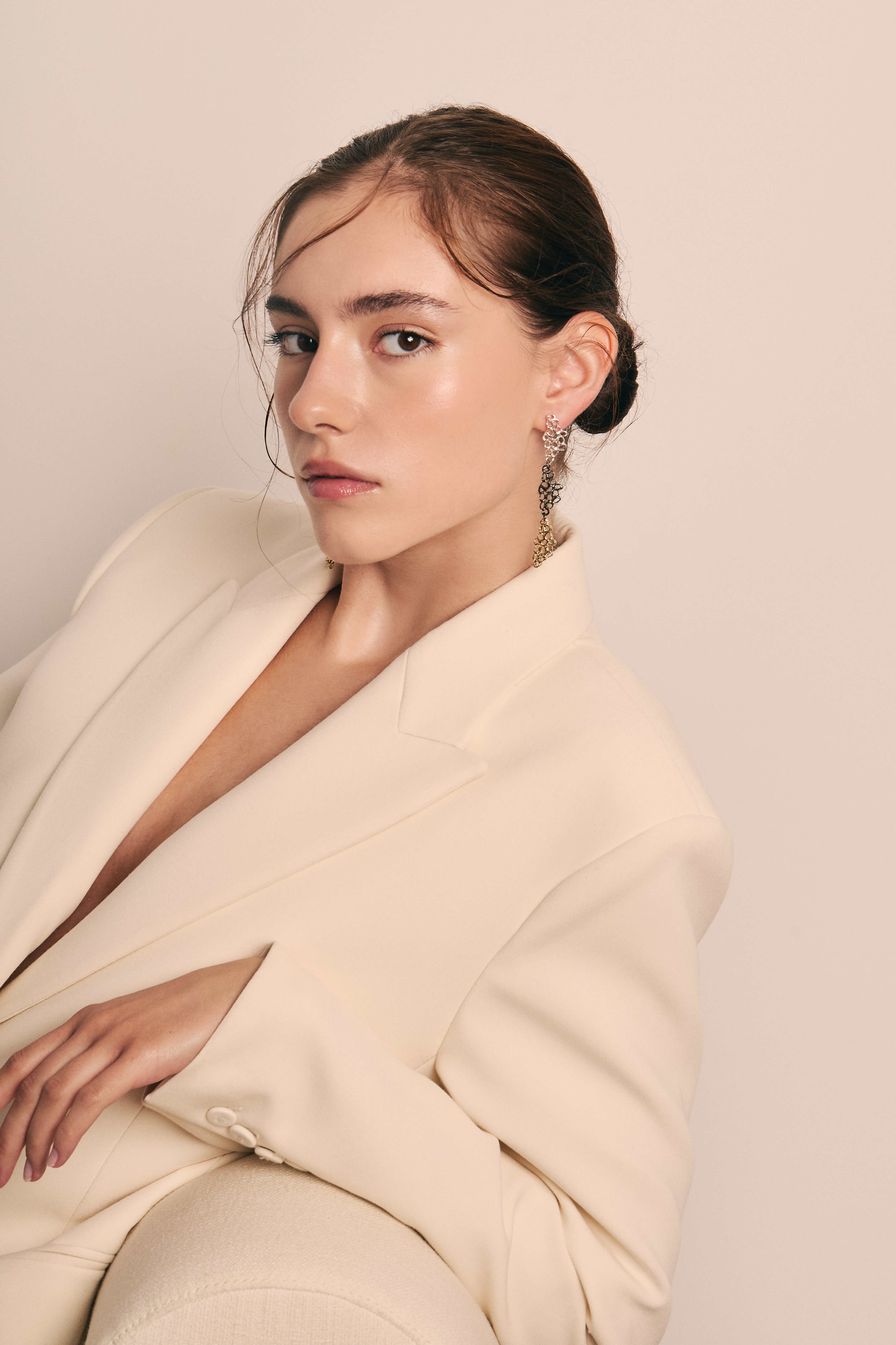 Statement earrings UZURI Gold 