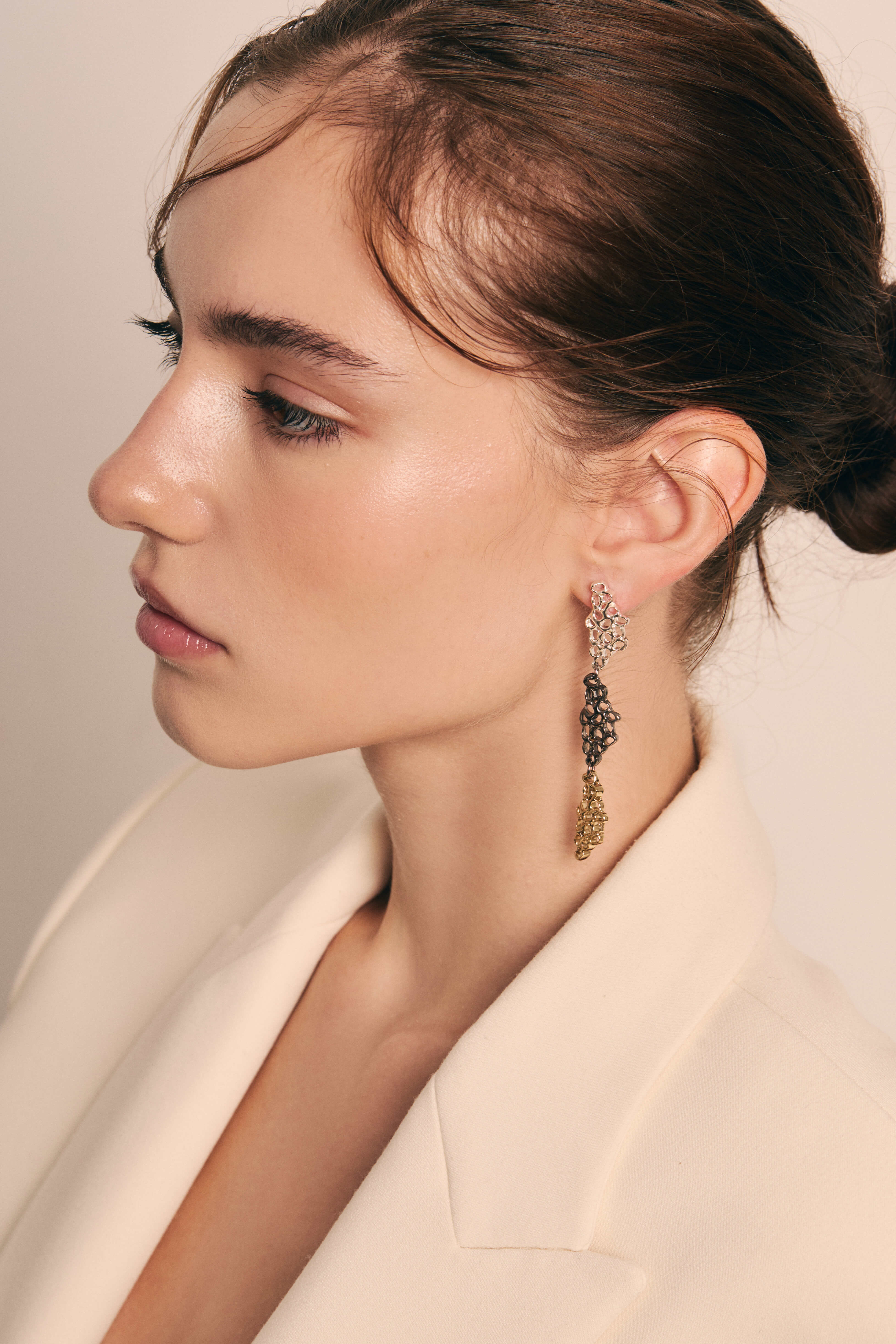 Statement earrings UZURI Gold 