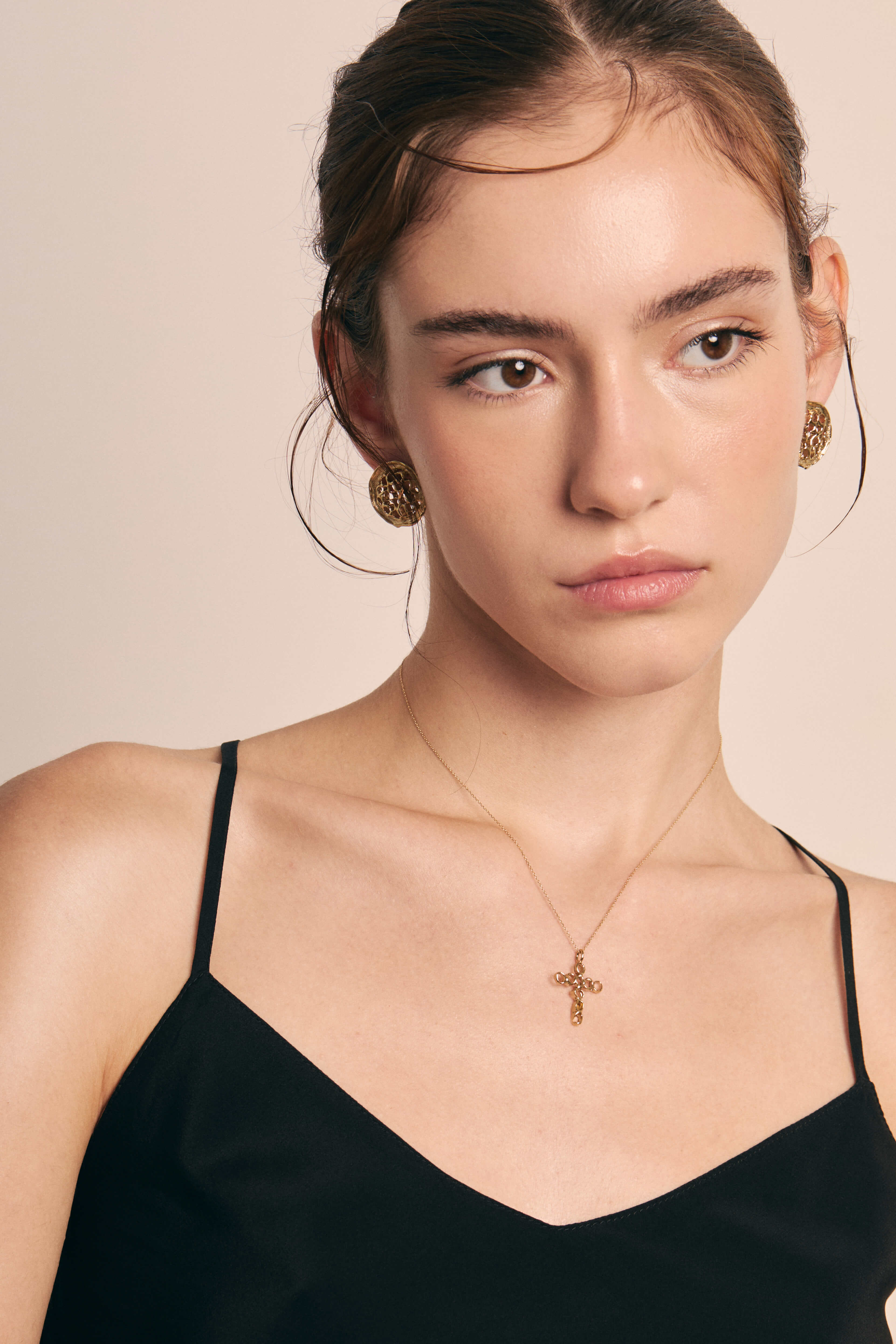 Statement earrings UZURI Gold 