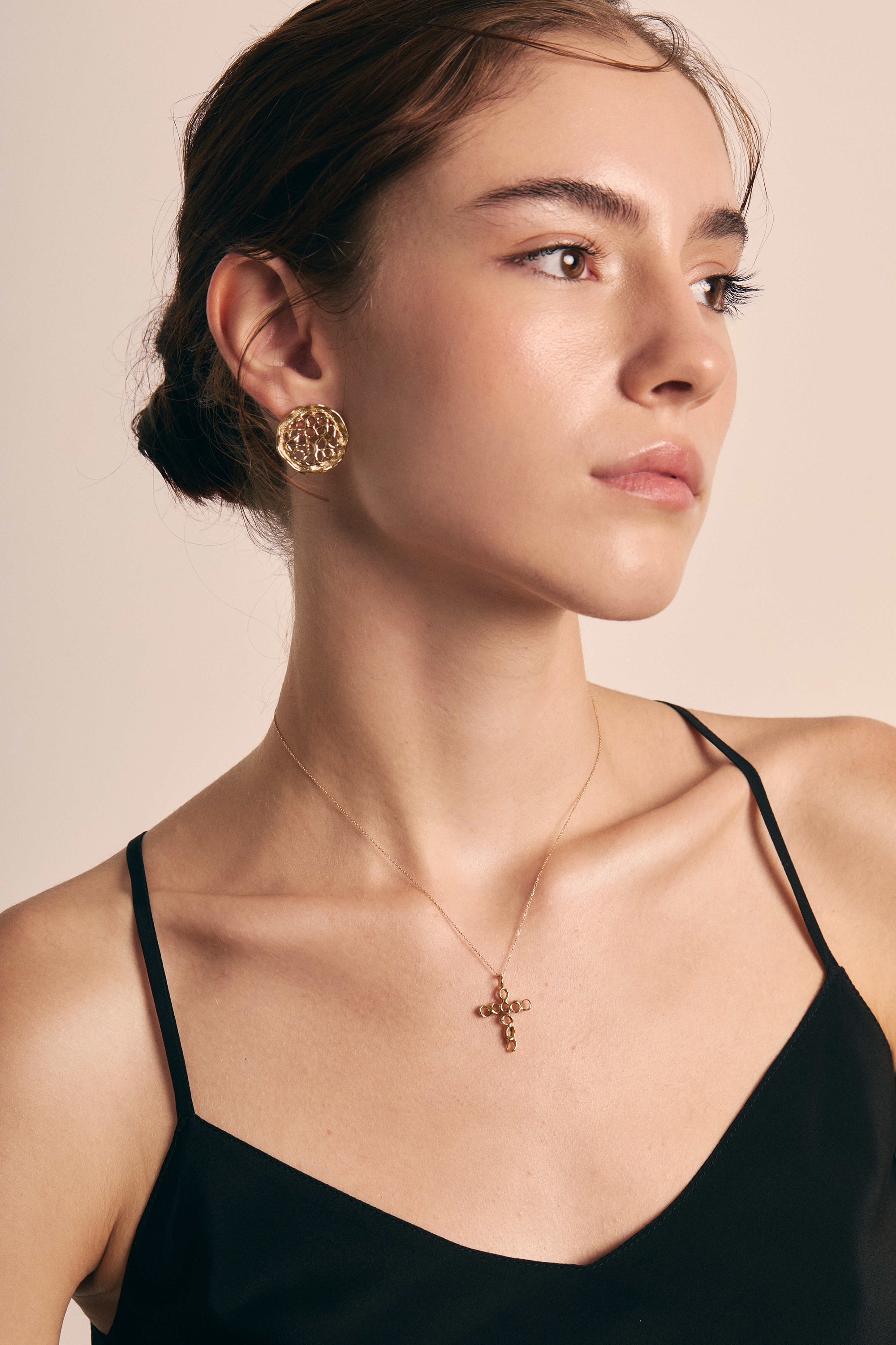 Statement earrings UZURI Gold 