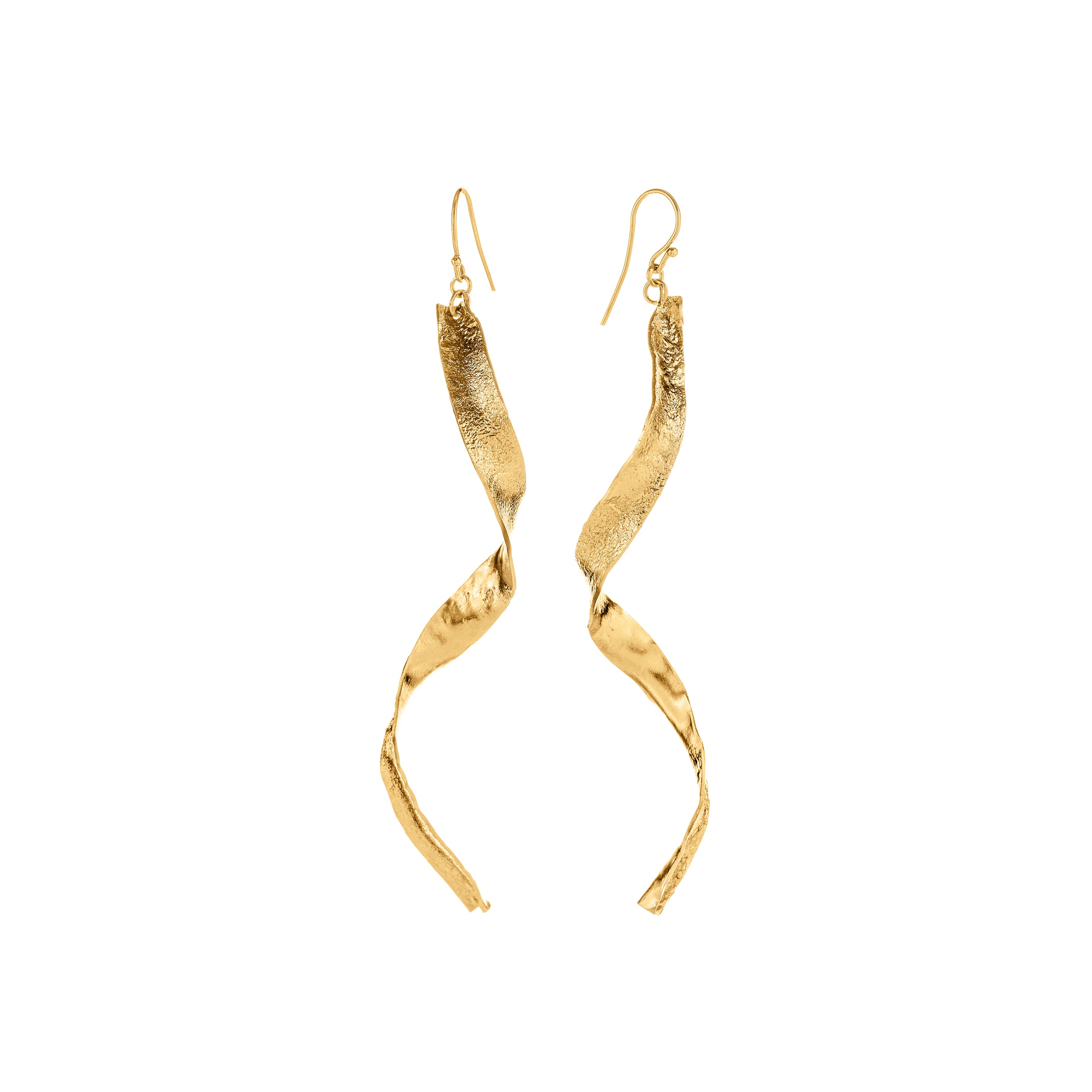 INNER FLAME Gold long earrings 