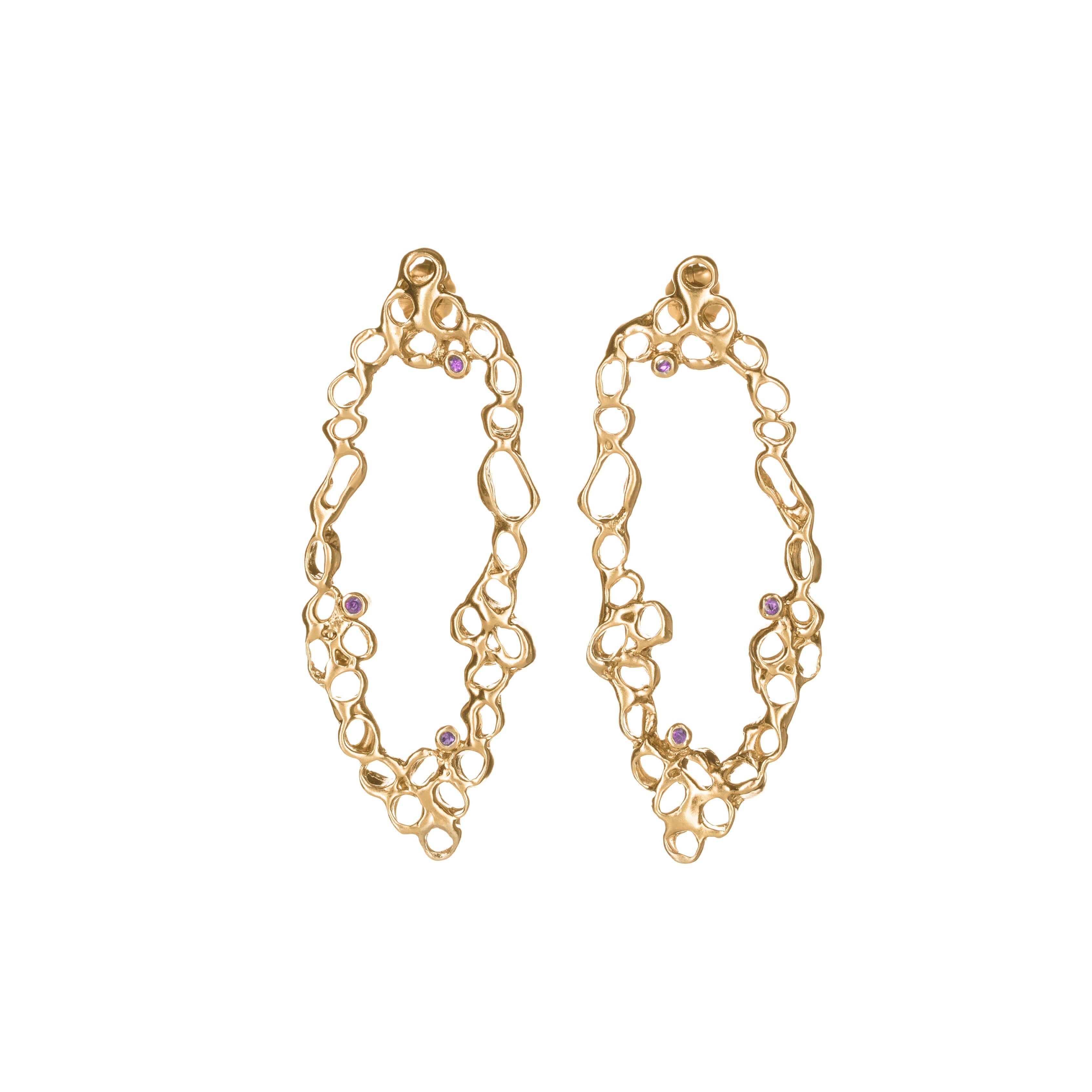Statement earrings UZURI Gold 