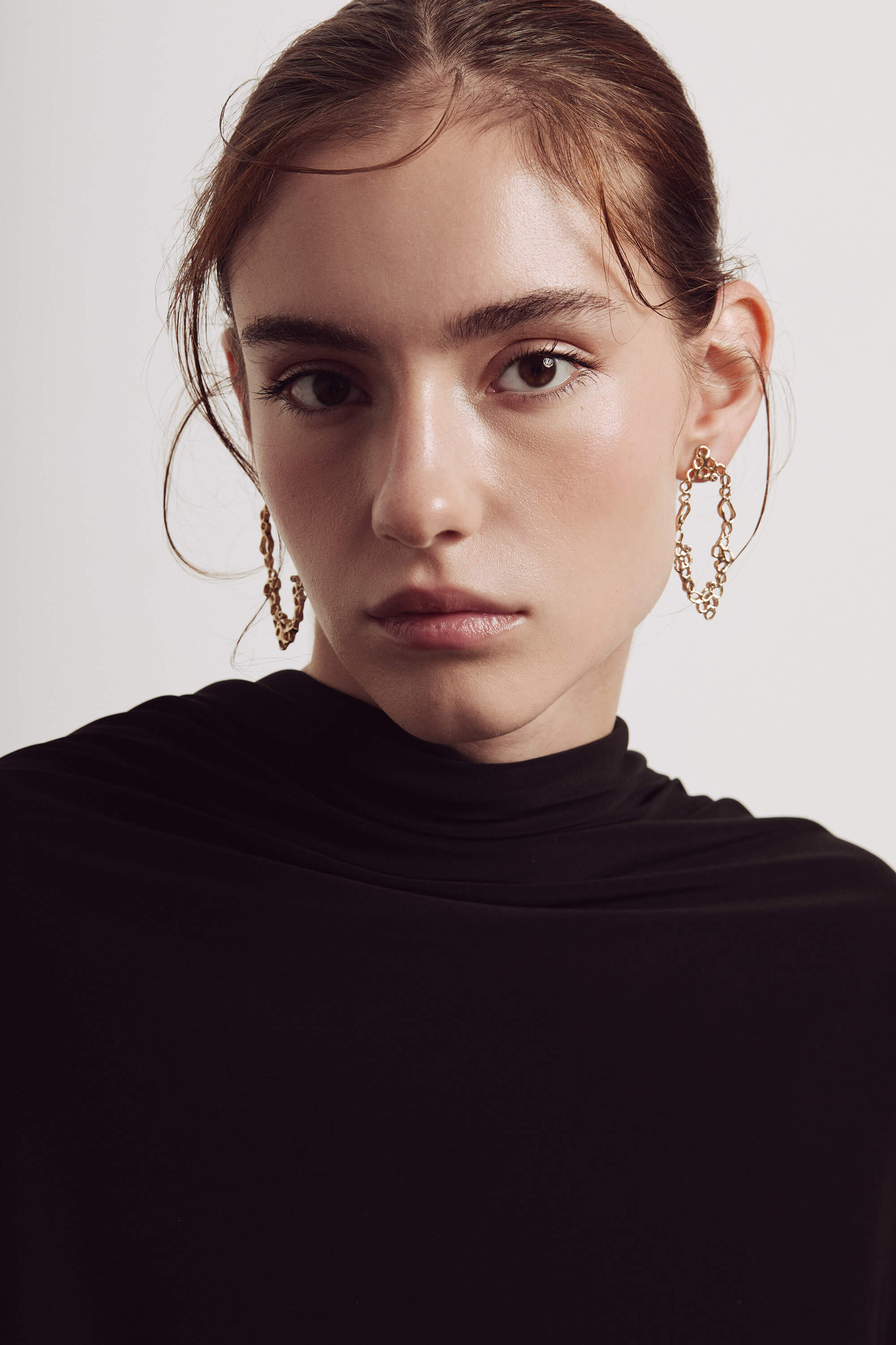 Statement earrings UZURI Gold 