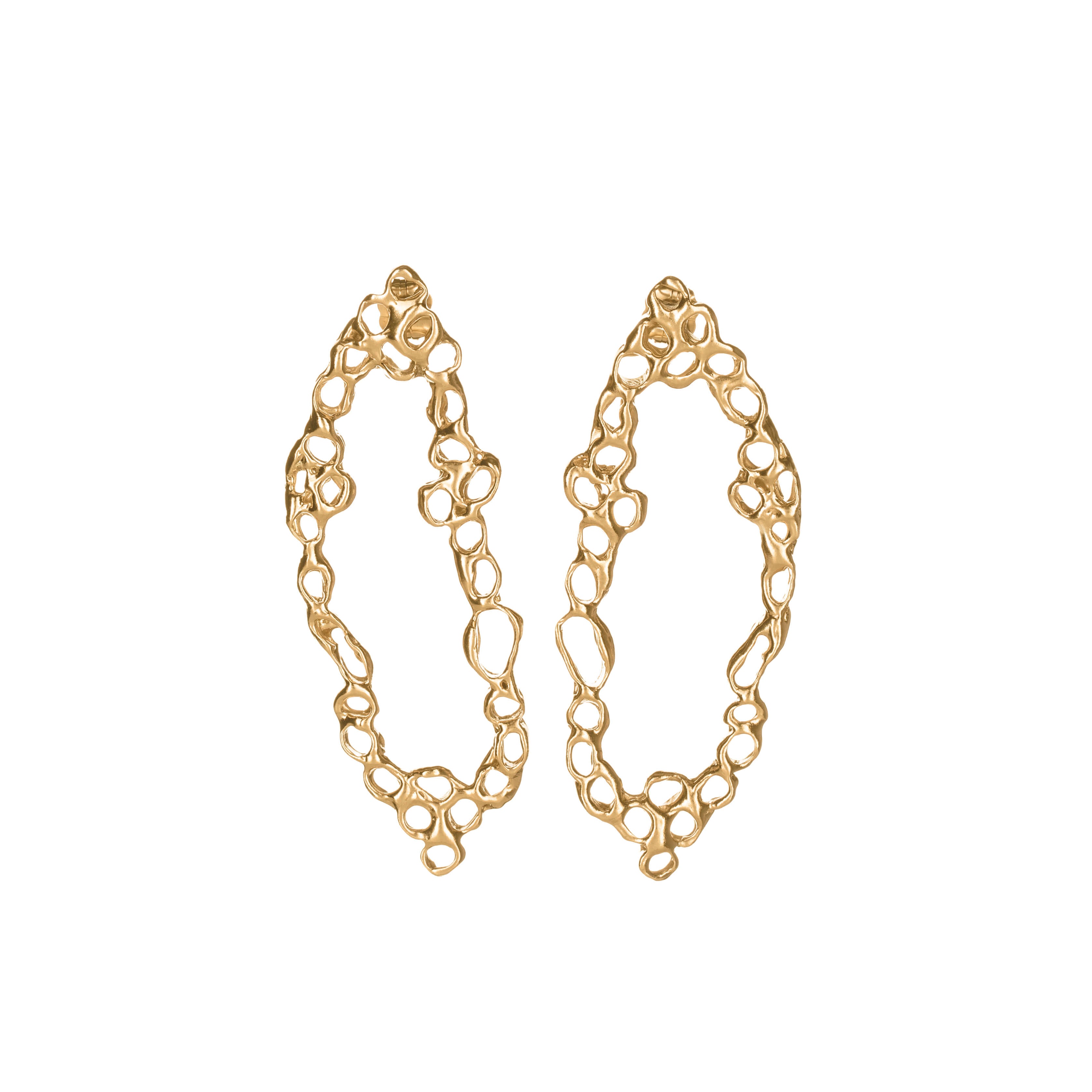 Cercei lungi Lace of the Soul Gold Auriu JASIRI bijuterie contemporana Bijuterie de autor Cercei Contemporary Jewelry Designer Bijuterii Jewelry Designer Gift