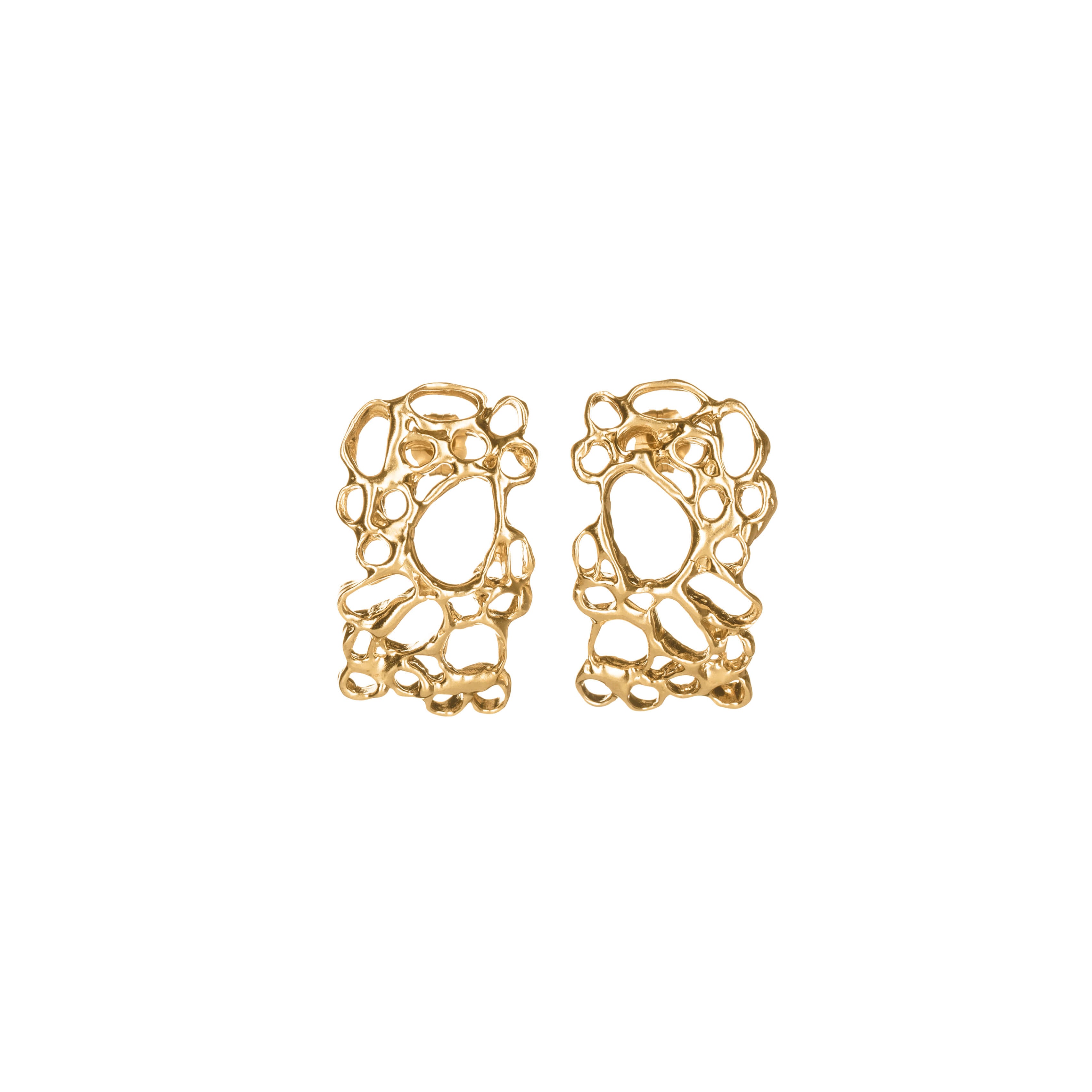 Cercei statement Tumaini Auriu Gold  Argint JASIRI bijuterie contemporana Bijuterie de autor Cercei Contemporary Jewelry Designer Bijuterii Jewelry Designer Gift Cadou