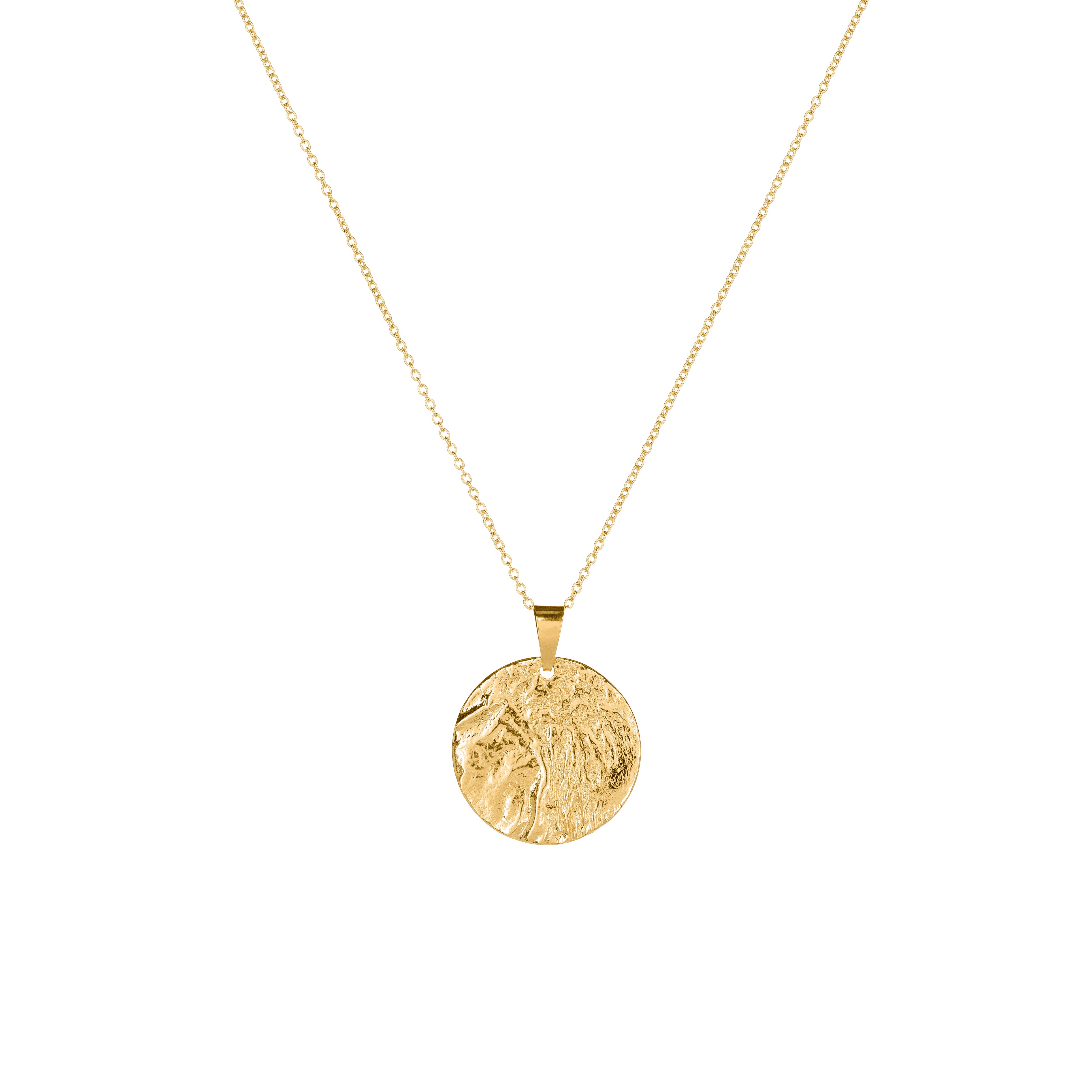 Moon necklace 14k gold 