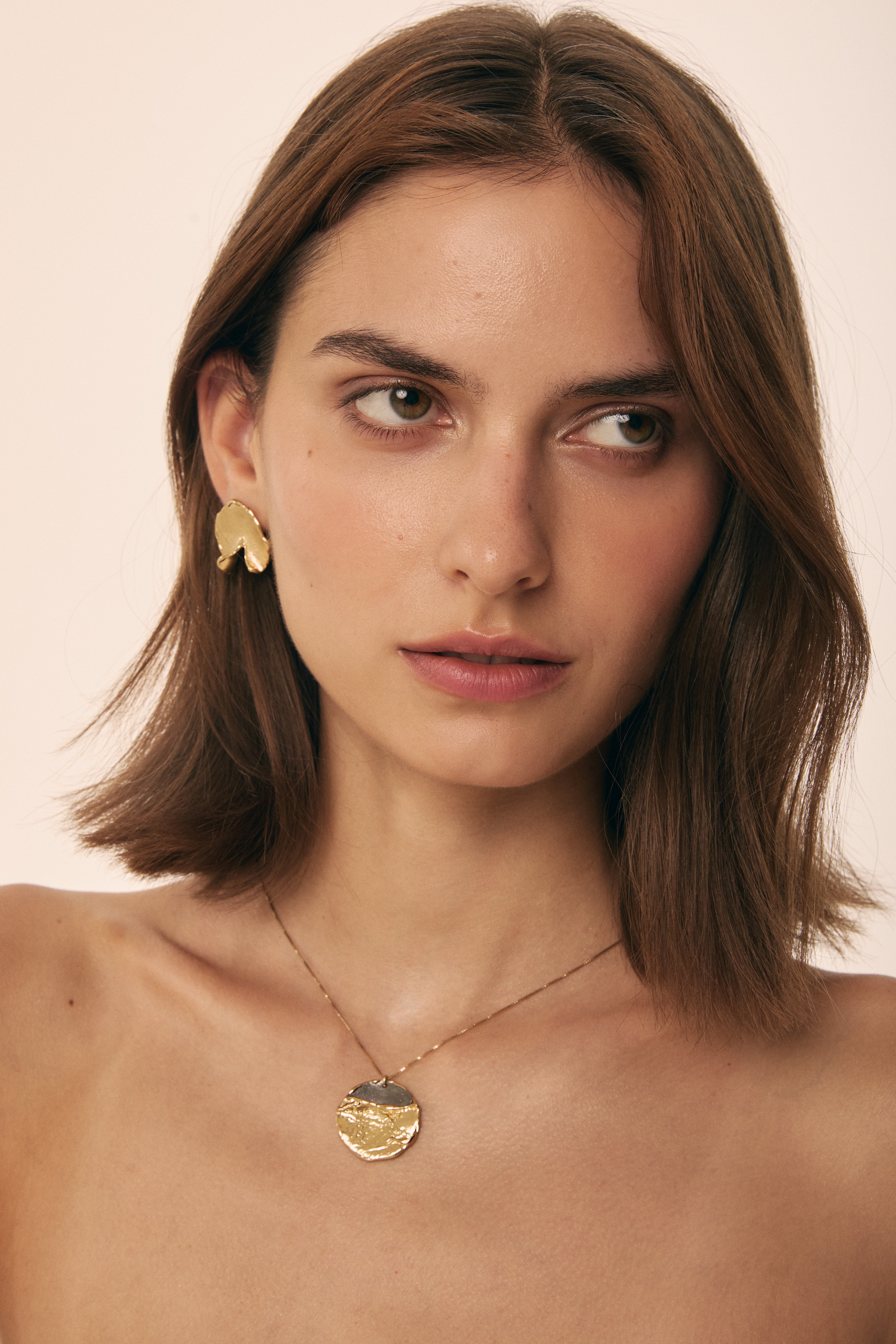 FLOW Gold statement earrings 