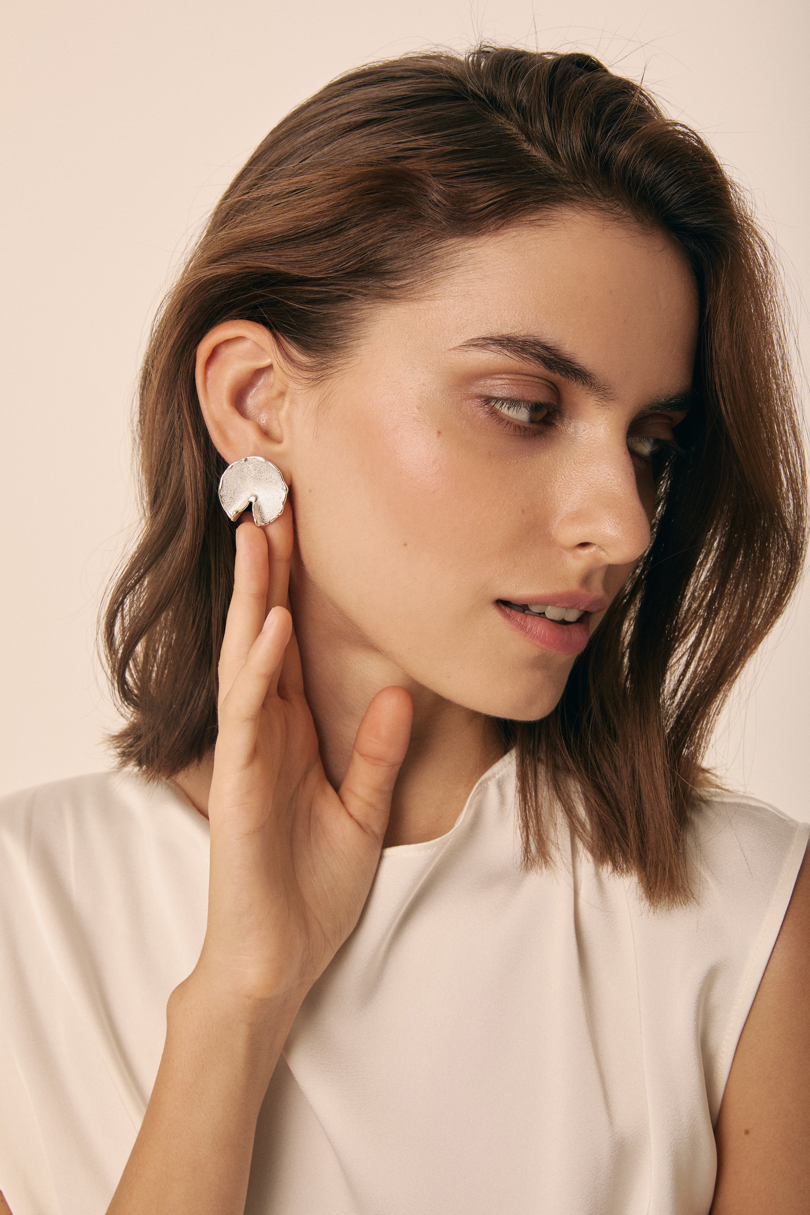 Statement earrings FLOW Silver 